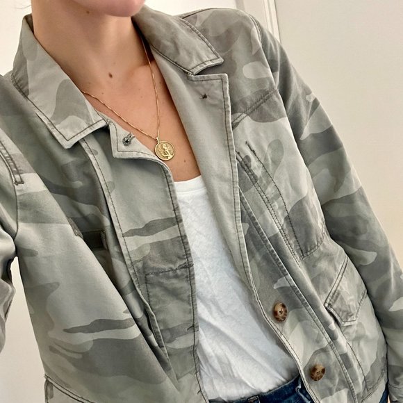 Abercrombie & Fitch Grey Camo Chore Jacket - Picture 1 of 4